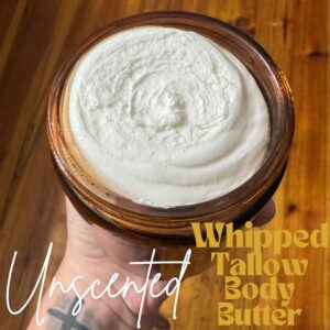 Unscented Whipped Tallow Body Butter 8oz